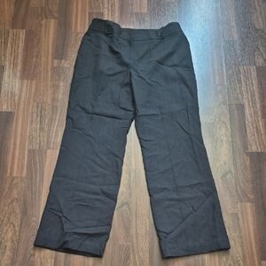 Ann Taylor LOFT Charcoal Petite Wool Blend Trousers